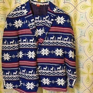 Men’s Oppo Christmas suit red/white/blue size 50